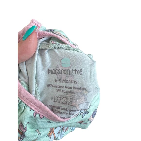 Macaron + Me Bamboo Mermaid Bubble Romper 6-9 Months - Picture 3 of 3